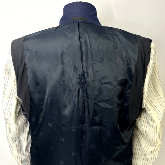 Ralph Lauren LRL Blazer Blue Wool Blend Sport Jacket Natural Stretch Mens 40R - Picture 9 of 14